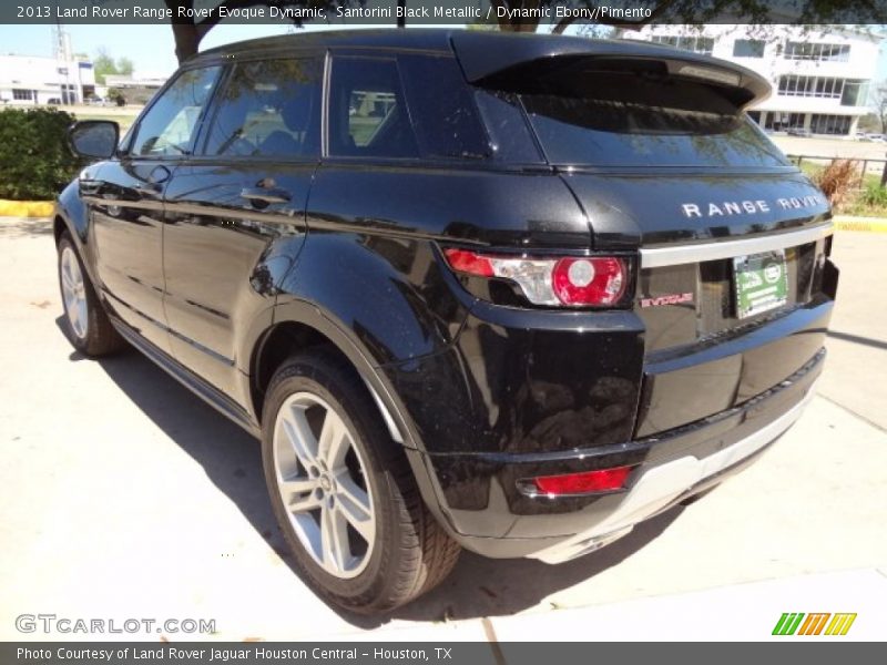 Santorini Black Metallic / Dynamic Ebony/Pimento 2013 Land Rover Range Rover Evoque Dynamic
