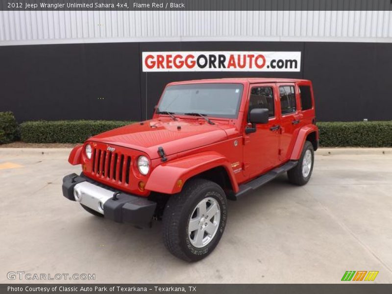 Flame Red / Black 2012 Jeep Wrangler Unlimited Sahara 4x4