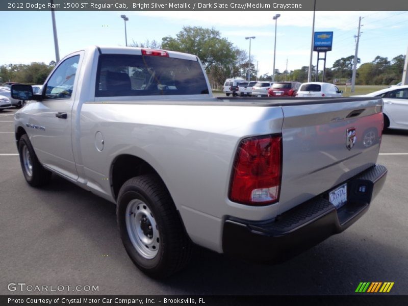 Bright Silver Metallic / Dark Slate Gray/Medium Graystone 2012 Dodge Ram 1500 ST Regular Cab