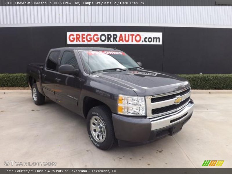 Taupe Gray Metallic / Dark Titanium 2010 Chevrolet Silverado 1500 LS Crew Cab