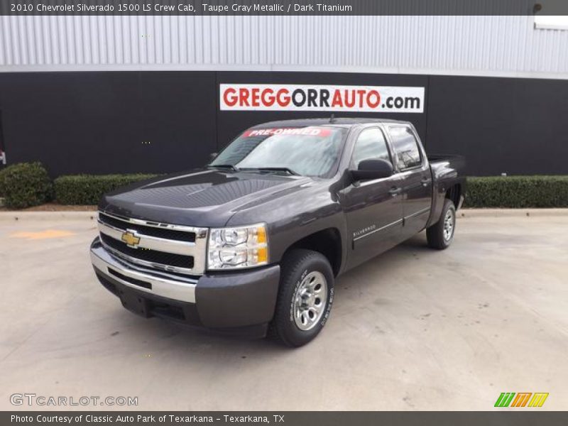 Taupe Gray Metallic / Dark Titanium 2010 Chevrolet Silverado 1500 LS Crew Cab