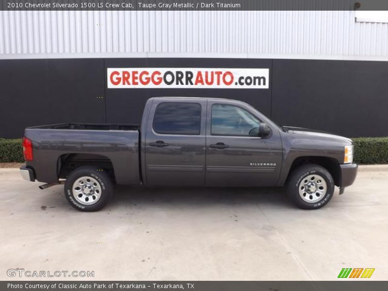 Taupe Gray Metallic / Dark Titanium 2010 Chevrolet Silverado 1500 LS Crew Cab