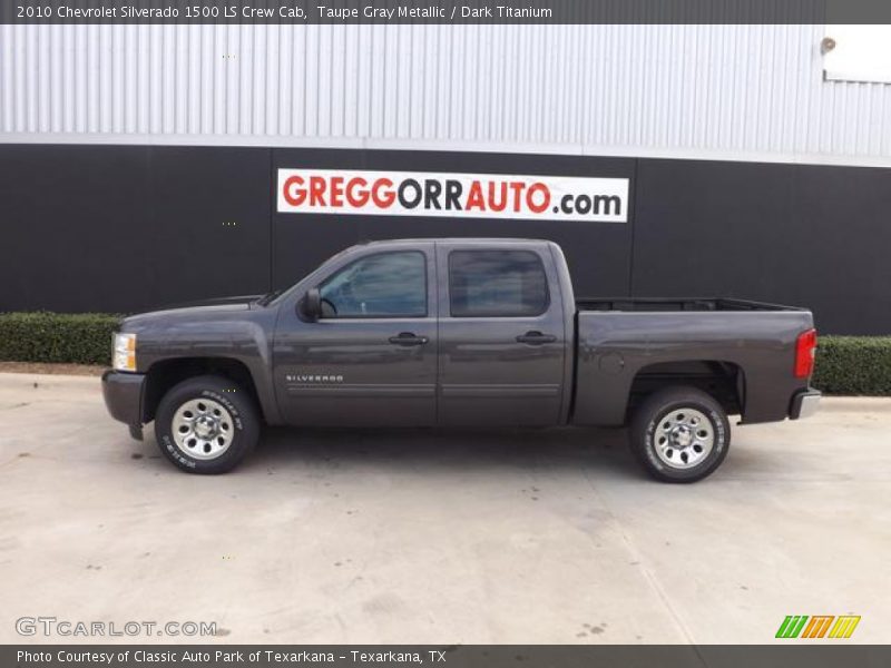 Taupe Gray Metallic / Dark Titanium 2010 Chevrolet Silverado 1500 LS Crew Cab