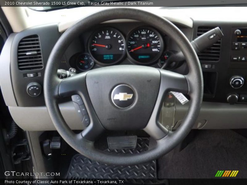 Taupe Gray Metallic / Dark Titanium 2010 Chevrolet Silverado 1500 LS Crew Cab