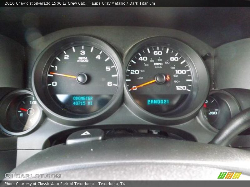 Taupe Gray Metallic / Dark Titanium 2010 Chevrolet Silverado 1500 LS Crew Cab