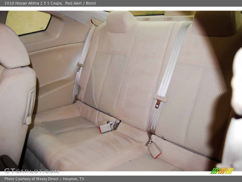 Rear Seat of 2010 Altima 2.5 S Coupe