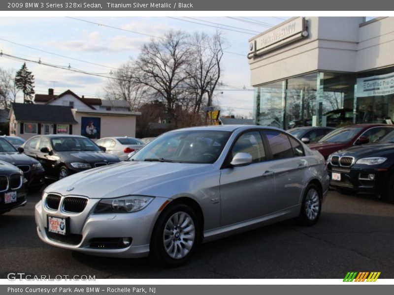 Titanium Silver Metallic / Black 2009 BMW 3 Series 328xi Sedan