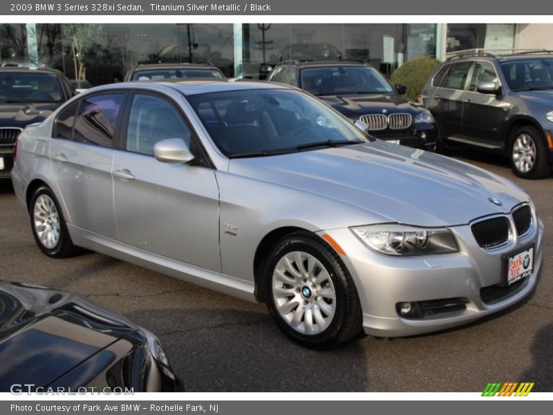Titanium Silver Metallic / Black 2009 BMW 3 Series 328xi Sedan