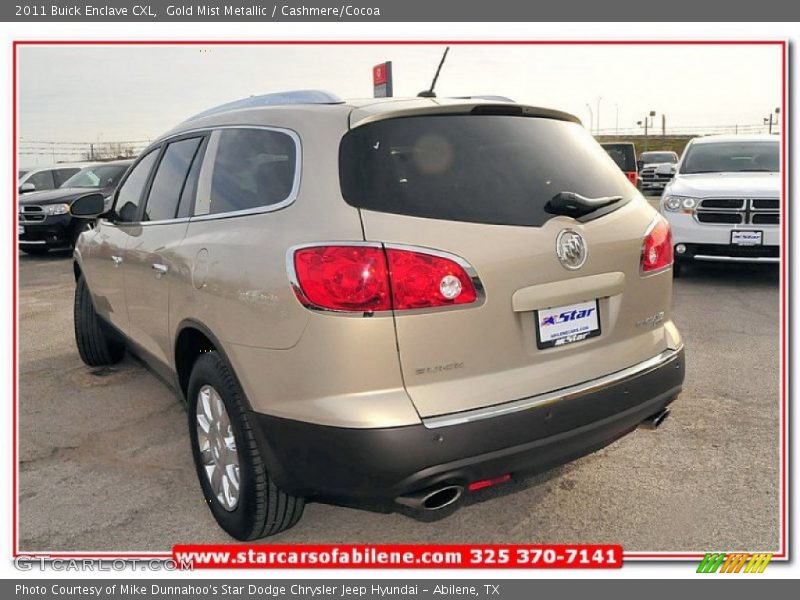 Gold Mist Metallic / Cashmere/Cocoa 2011 Buick Enclave CXL
