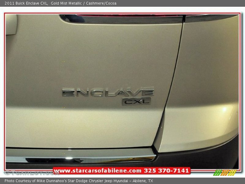Gold Mist Metallic / Cashmere/Cocoa 2011 Buick Enclave CXL