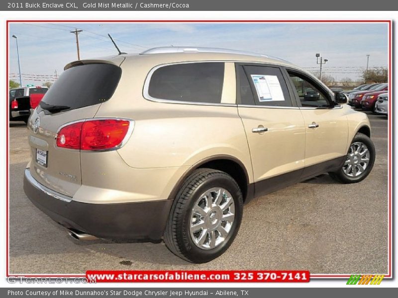 Gold Mist Metallic / Cashmere/Cocoa 2011 Buick Enclave CXL