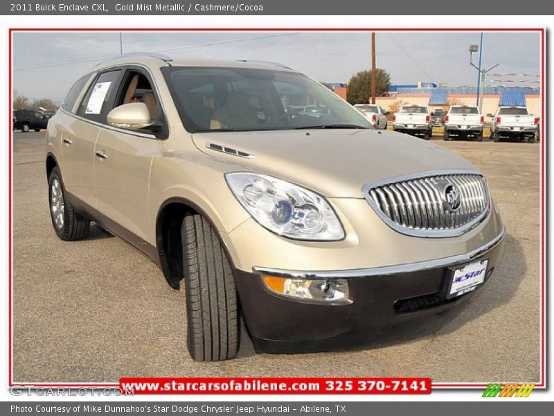Gold Mist Metallic / Cashmere/Cocoa 2011 Buick Enclave CXL