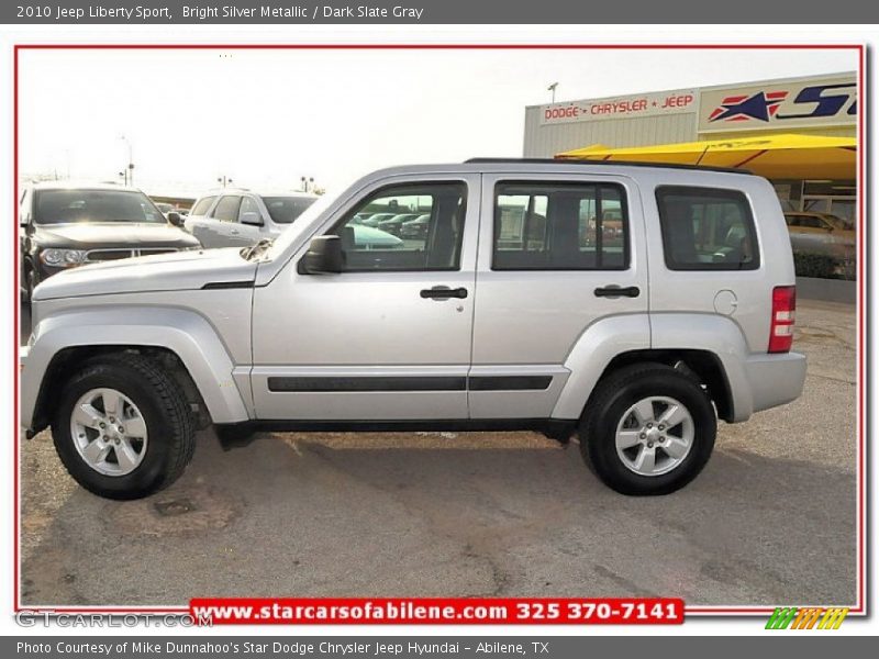 Bright Silver Metallic / Dark Slate Gray 2010 Jeep Liberty Sport