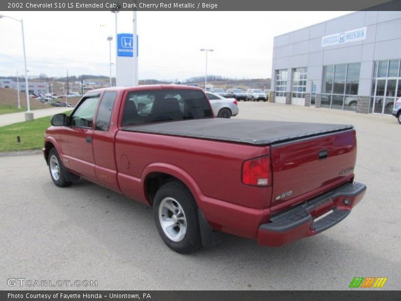 Dark Cherry Red Metallic / Beige 2002 Chevrolet S10 LS Extended Cab