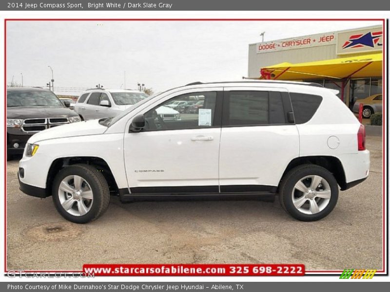 Bright White / Dark Slate Gray 2014 Jeep Compass Sport