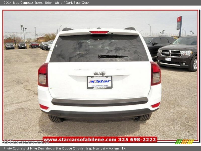 Bright White / Dark Slate Gray 2014 Jeep Compass Sport