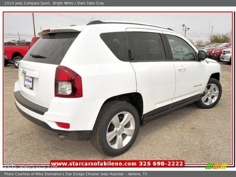 Bright White / Dark Slate Gray 2014 Jeep Compass Sport