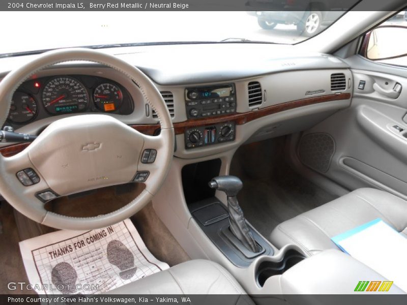 Berry Red Metallic / Neutral Beige 2004 Chevrolet Impala LS