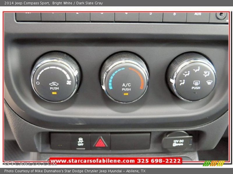 Bright White / Dark Slate Gray 2014 Jeep Compass Sport