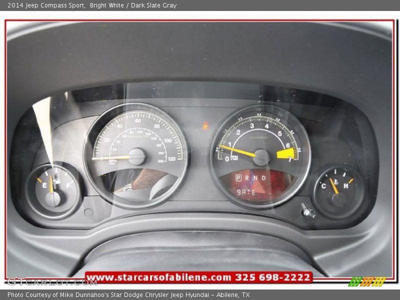 Bright White / Dark Slate Gray 2014 Jeep Compass Sport