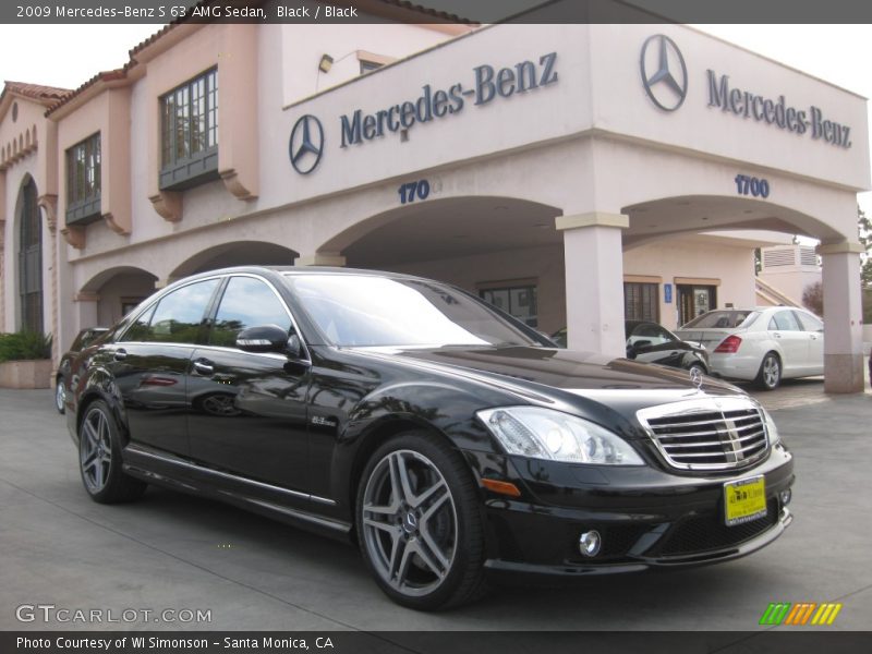 Black / Black 2009 Mercedes-Benz S 63 AMG Sedan