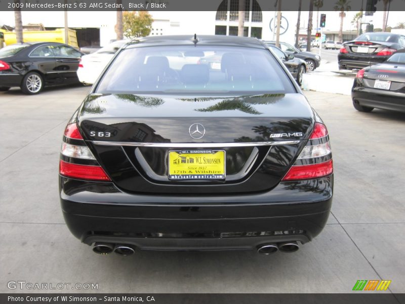 Black / Black 2009 Mercedes-Benz S 63 AMG Sedan
