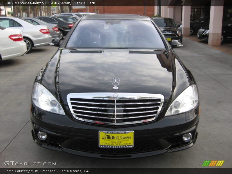 Black / Black 2009 Mercedes-Benz S 63 AMG Sedan