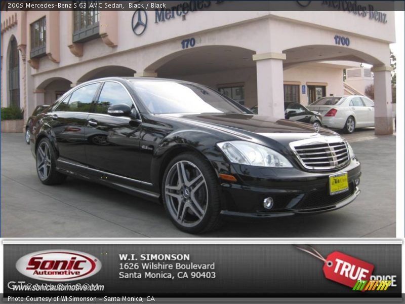 Black / Black 2009 Mercedes-Benz S 63 AMG Sedan