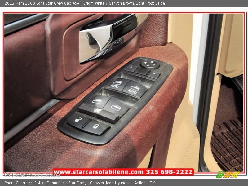 Bright White / Canyon Brown/Light Frost Beige 2013 Ram 2500 Lone Star Crew Cab 4x4