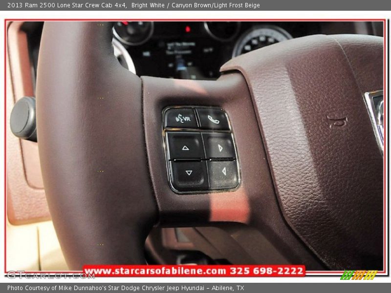 Bright White / Canyon Brown/Light Frost Beige 2013 Ram 2500 Lone Star Crew Cab 4x4