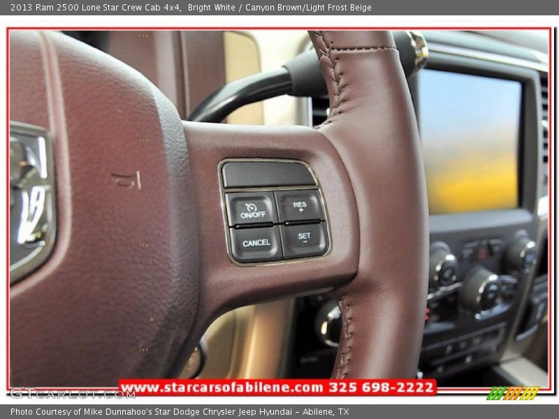 Bright White / Canyon Brown/Light Frost Beige 2013 Ram 2500 Lone Star Crew Cab 4x4