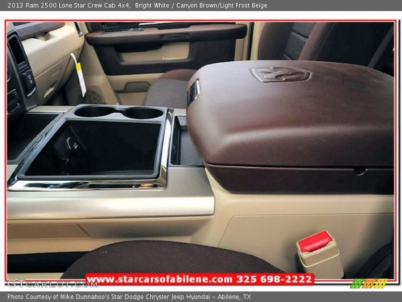 Bright White / Canyon Brown/Light Frost Beige 2013 Ram 2500 Lone Star Crew Cab 4x4