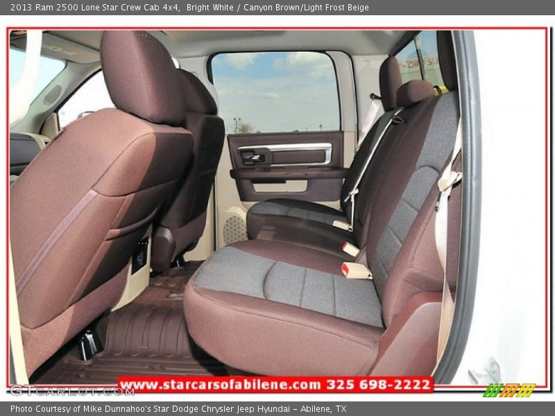 Bright White / Canyon Brown/Light Frost Beige 2013 Ram 2500 Lone Star Crew Cab 4x4