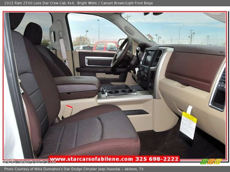 Bright White / Canyon Brown/Light Frost Beige 2013 Ram 2500 Lone Star Crew Cab 4x4