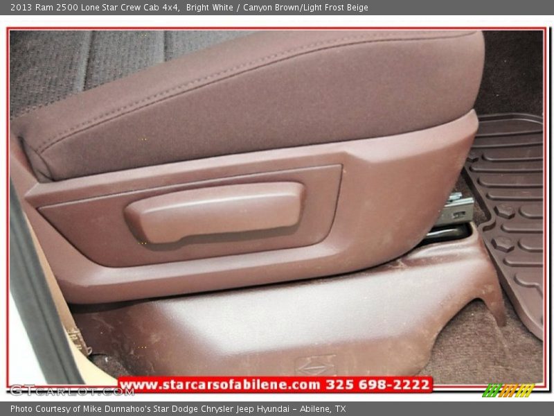 Bright White / Canyon Brown/Light Frost Beige 2013 Ram 2500 Lone Star Crew Cab 4x4