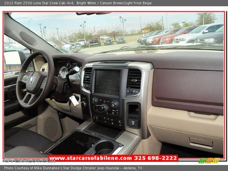 Bright White / Canyon Brown/Light Frost Beige 2013 Ram 2500 Lone Star Crew Cab 4x4