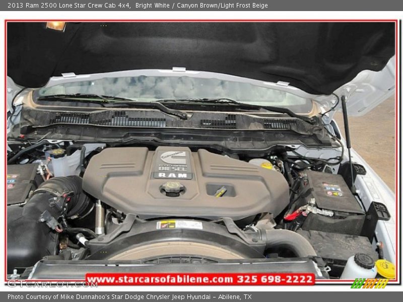 Bright White / Canyon Brown/Light Frost Beige 2013 Ram 2500 Lone Star Crew Cab 4x4