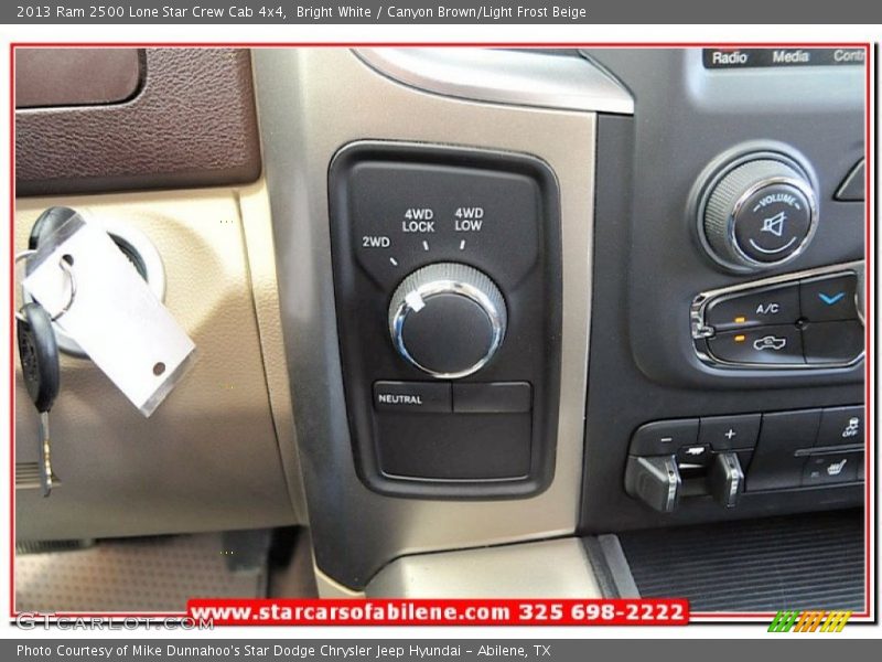 Bright White / Canyon Brown/Light Frost Beige 2013 Ram 2500 Lone Star Crew Cab 4x4