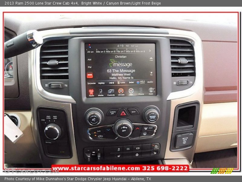 Bright White / Canyon Brown/Light Frost Beige 2013 Ram 2500 Lone Star Crew Cab 4x4