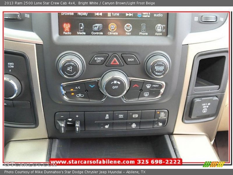 Bright White / Canyon Brown/Light Frost Beige 2013 Ram 2500 Lone Star Crew Cab 4x4