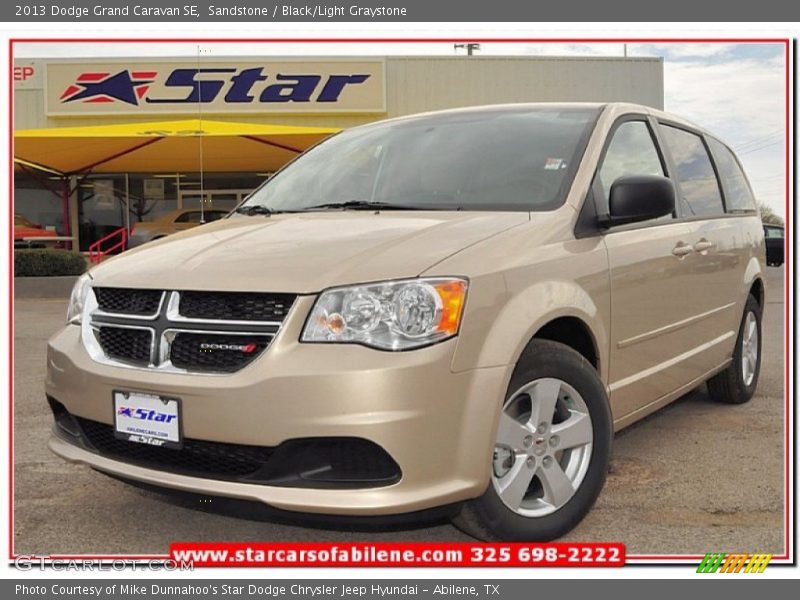 Sandstone / Black/Light Graystone 2013 Dodge Grand Caravan SE