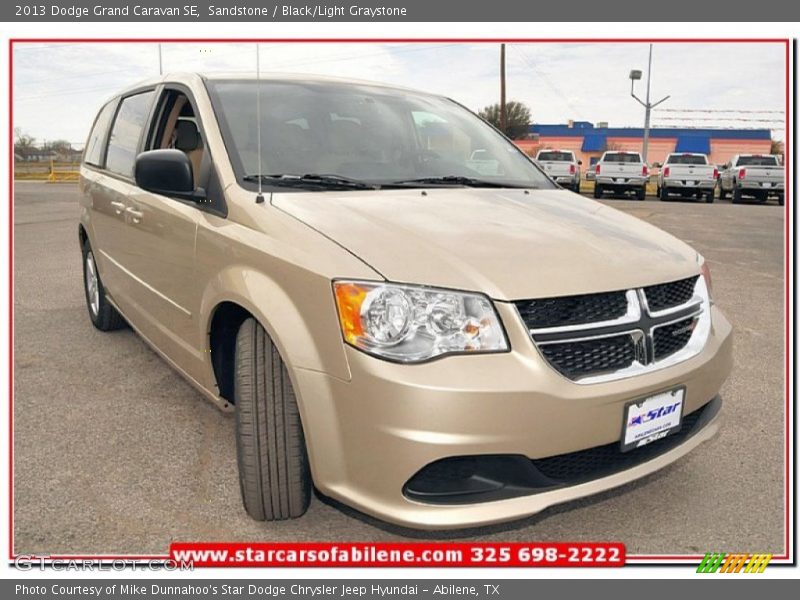 Sandstone / Black/Light Graystone 2013 Dodge Grand Caravan SE