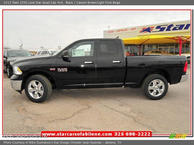 Black / Canyon Brown/Light Frost Beige 2013 Ram 1500 Lone Star Quad Cab 4x4