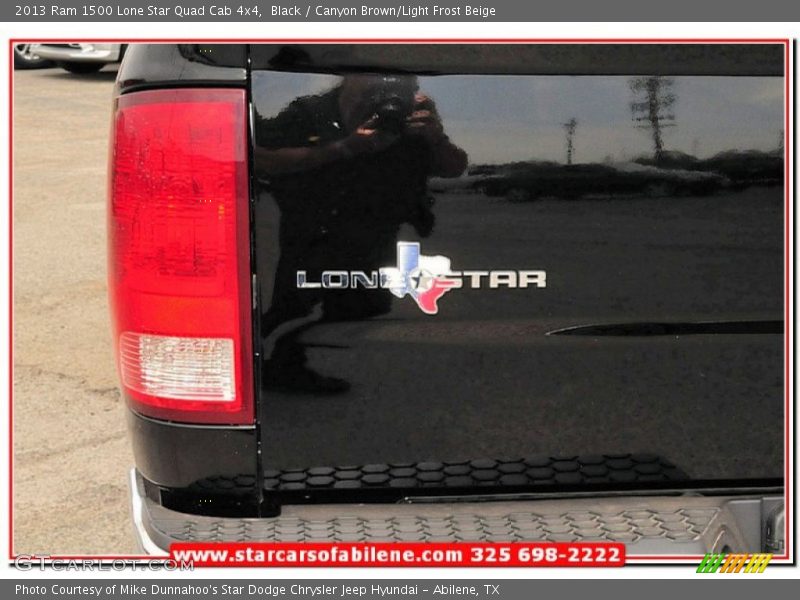 Black / Canyon Brown/Light Frost Beige 2013 Ram 1500 Lone Star Quad Cab 4x4