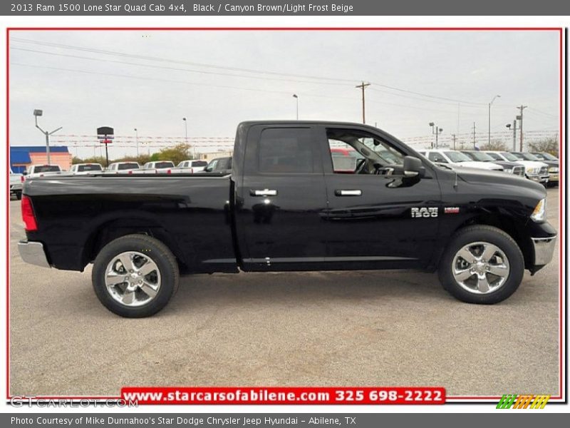 Black / Canyon Brown/Light Frost Beige 2013 Ram 1500 Lone Star Quad Cab 4x4