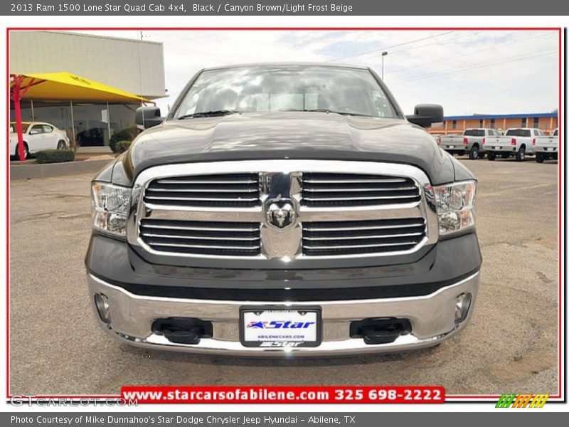 Black / Canyon Brown/Light Frost Beige 2013 Ram 1500 Lone Star Quad Cab 4x4