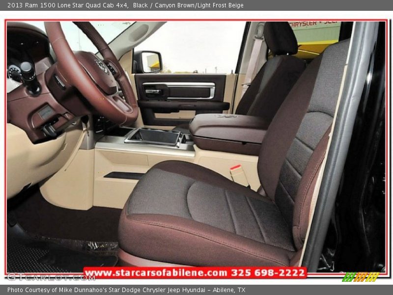 Black / Canyon Brown/Light Frost Beige 2013 Ram 1500 Lone Star Quad Cab 4x4