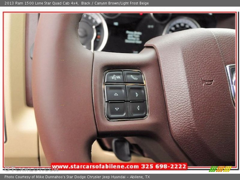 Black / Canyon Brown/Light Frost Beige 2013 Ram 1500 Lone Star Quad Cab 4x4