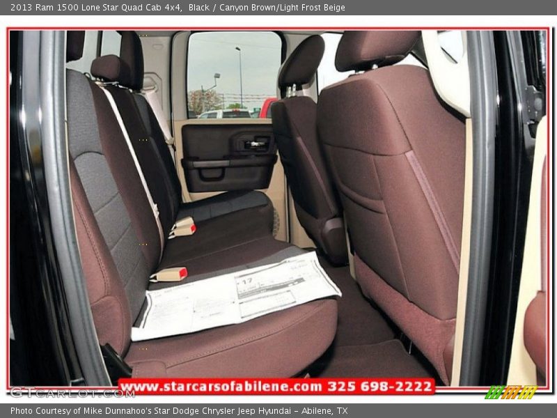 Black / Canyon Brown/Light Frost Beige 2013 Ram 1500 Lone Star Quad Cab 4x4