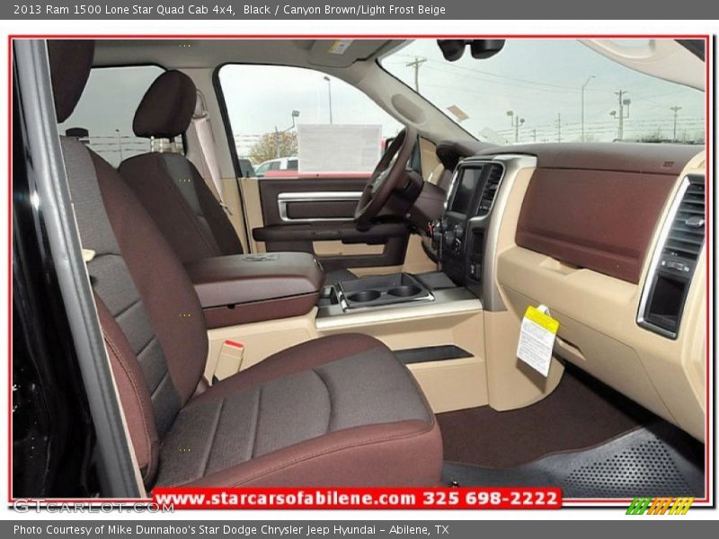 Black / Canyon Brown/Light Frost Beige 2013 Ram 1500 Lone Star Quad Cab 4x4